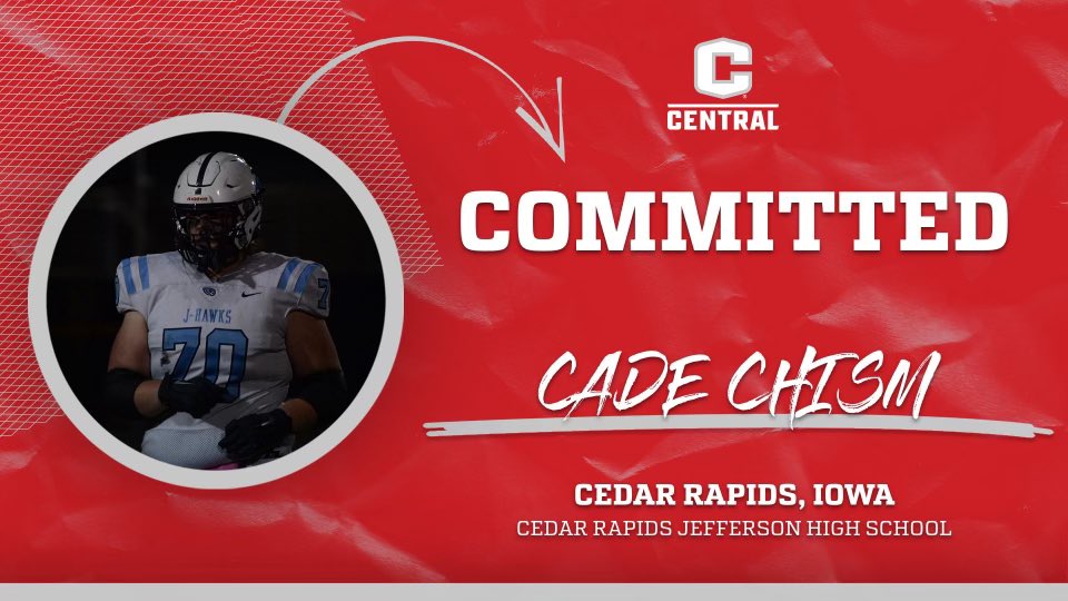 Cade Chism (@bigchiz70) on Twitter photo Extremely blessed to announce my commitment to @CUI_Football. Big thanks to God, my coaches, teammates, and family. Excited for the next chapter. #Committed Extremely blessed to announce my commitment to @CUI_Football. Big thanks to God, my coaches, teammates, and family. Excited for the next chapter. #Committed