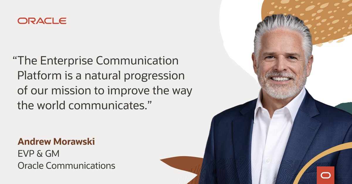 rajivksingh's tweet image. Oracle Communications recently announced the launch of the new Oracle Enterprise Communications Platform.
Learn how ECP delivers real-time, secure, reliable communications for industry applications. social.ora.cl/6010nYeYA