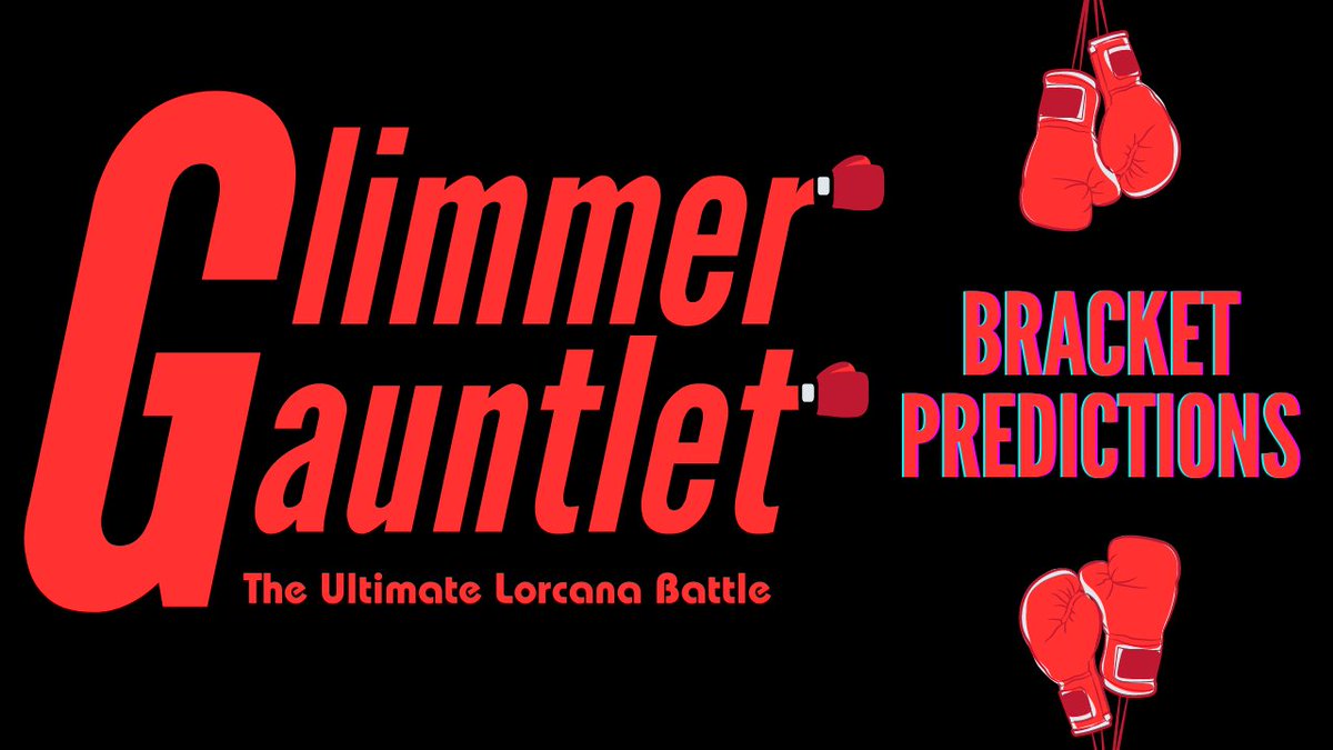 glimmergangpod's tweet photo. 🥊PREDICITION TIME🤔

We've heard the chatter, and now that all of the first round matchups have been announced, YOU can now make your predictions for who is going to win! 

If you predict the most accurate bracket, you will WIN an Illumineers Trove from Into the Inklands! There will only be ONE winner for the prediction challenge, so choose wisely! 

🔗https://t.co/x7oJybHYZM

How it works:

You will fill out a prediction in Challonge and then results work depending on how many you get right. There is a points system involved, so if you get any RD1 games right you get 1 point, RD2 games are 2 points, RD3 nets you 4 points, and RD4 is 8 points! So, the more you get right, the more points you rack up, and the better chance at winning you have!

You can fill out/change your prediction up until Friday. March 22nd at 2pm EST!

This link will also be the official bracket for the Gauntlet, so as matches are released this will be updated accordingly!

If y'all have any questions on how this works, please leave them below and we'll get them answered!