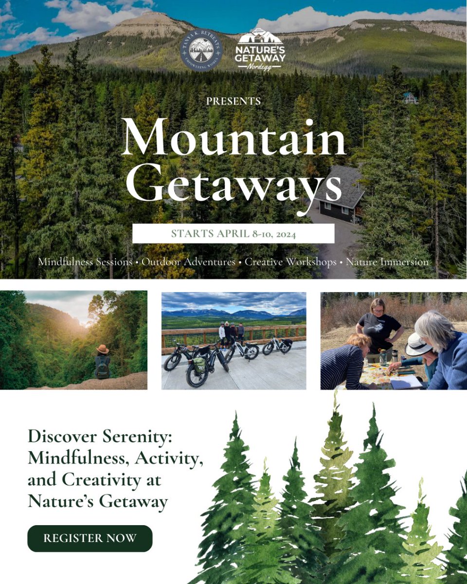 Natures_Getaway's tweet photo. 🌿🏔️ Calling Empowered Women: Find Your Perfect Mountain Getaway at Nature's Getaway Resort! Reconnect with nature, embrace strength, and indulge in workshops, adventures, and wellness. Luxurious accommodations. Register now: https://t.co/Vho4jYJlnn 🌟 #Empowerment #NatureGetaway https://t.co/5aCyyej7Dc
