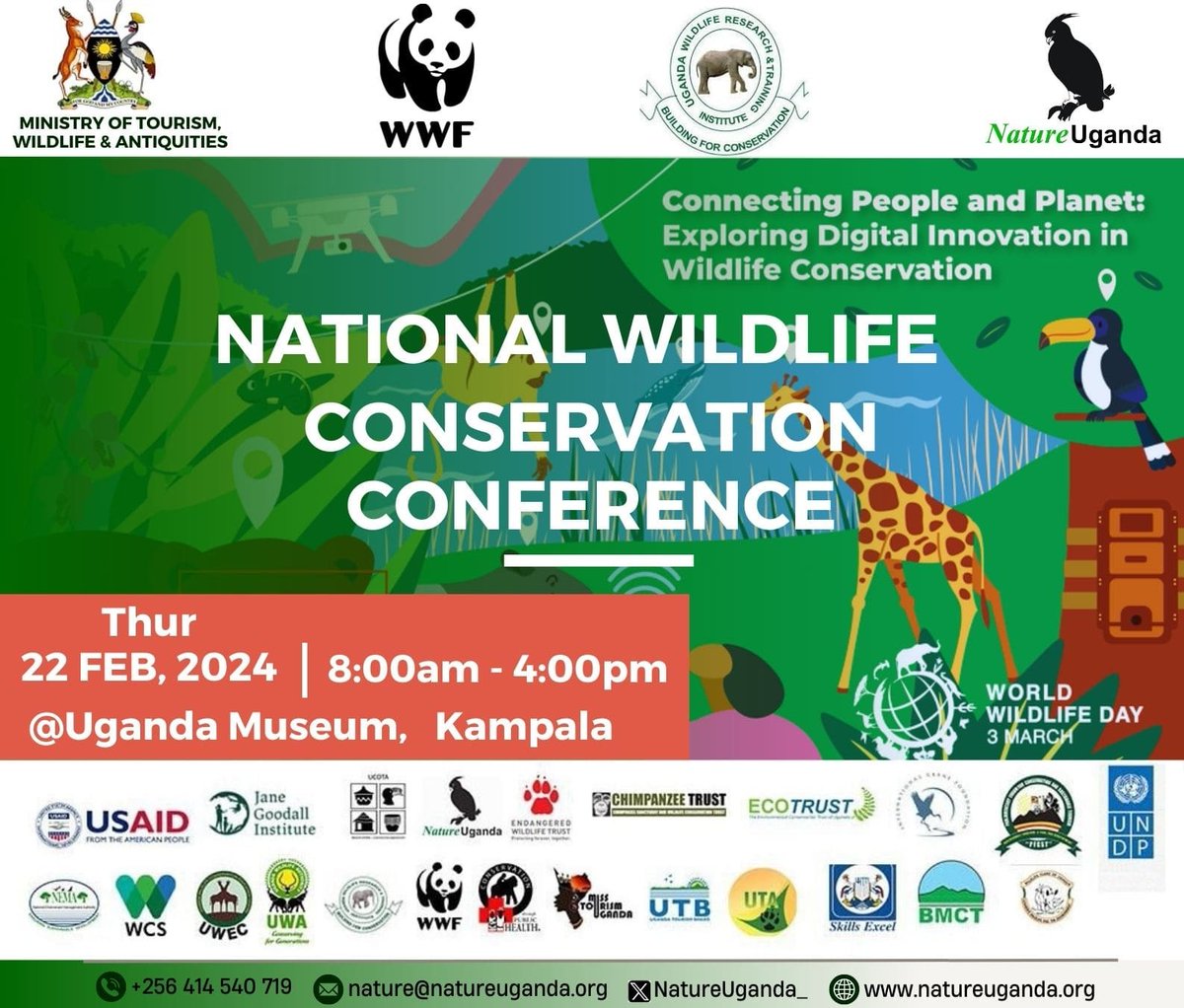 Today, I joined my fellow lovers of conservation of biodiversity and nature at the National Wildlife Conservation Conference at the <a href="/UgandaMuseum/">UgandaMuseum</a>; the insights into the theme "Connecting people and planet" were worth it. <a href="/ugwildlife/">Uganda Wildlife Authority</a> , <a href="/WWFUganda/">WWF Uganda</a>, <a href="/NatureUganda_/">NatureUganda</a>  @ martinmugarura