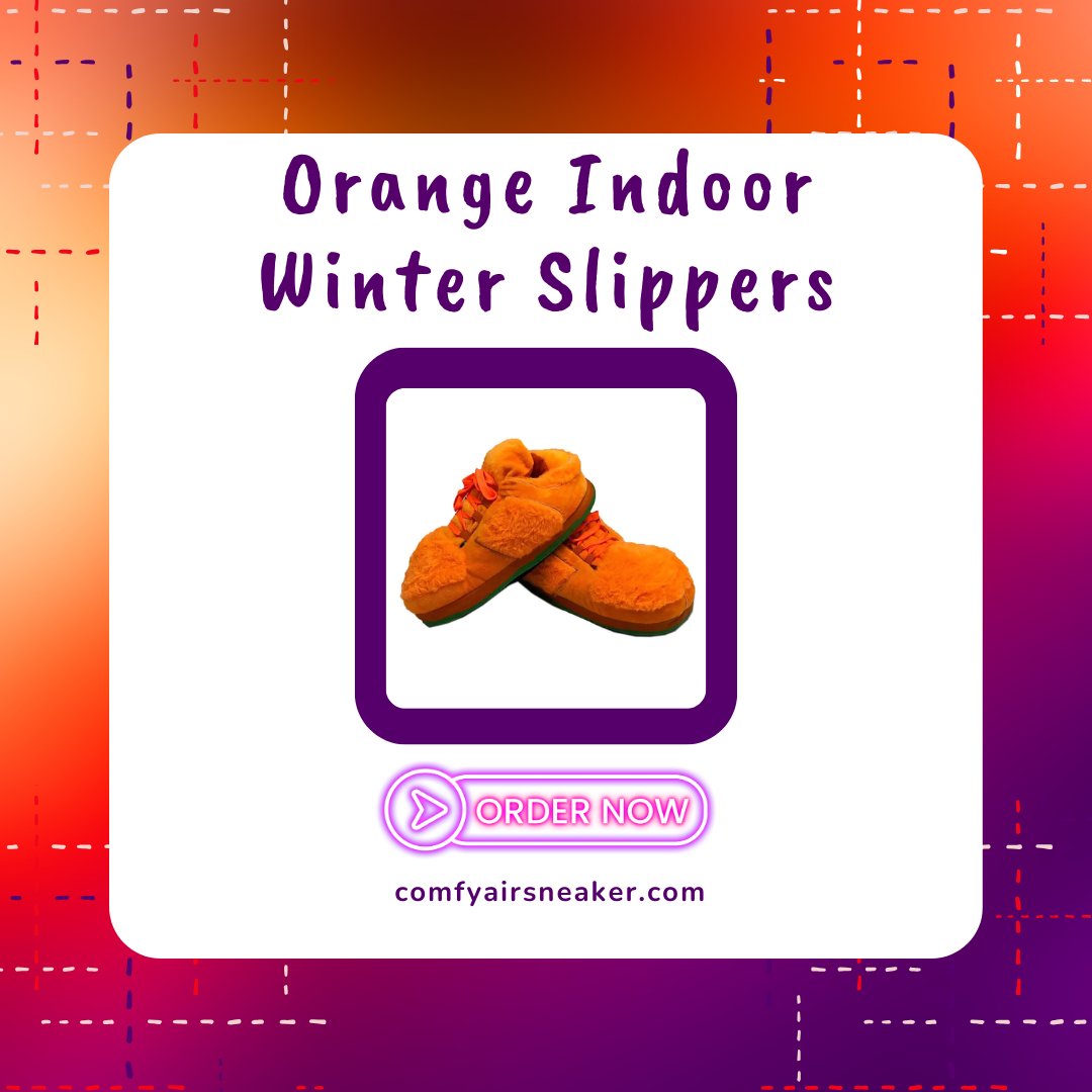 Step into comfort with our Orange Indoor Winter Slippers! 🧡❄️ Designed for ultimate coziness, these slippers are perfect for lounging around the house on chilly days. 
Shop Now: comfyairsneaker.com/products/orang…
#comfyairsneaker #winteressentials #indoorstyle