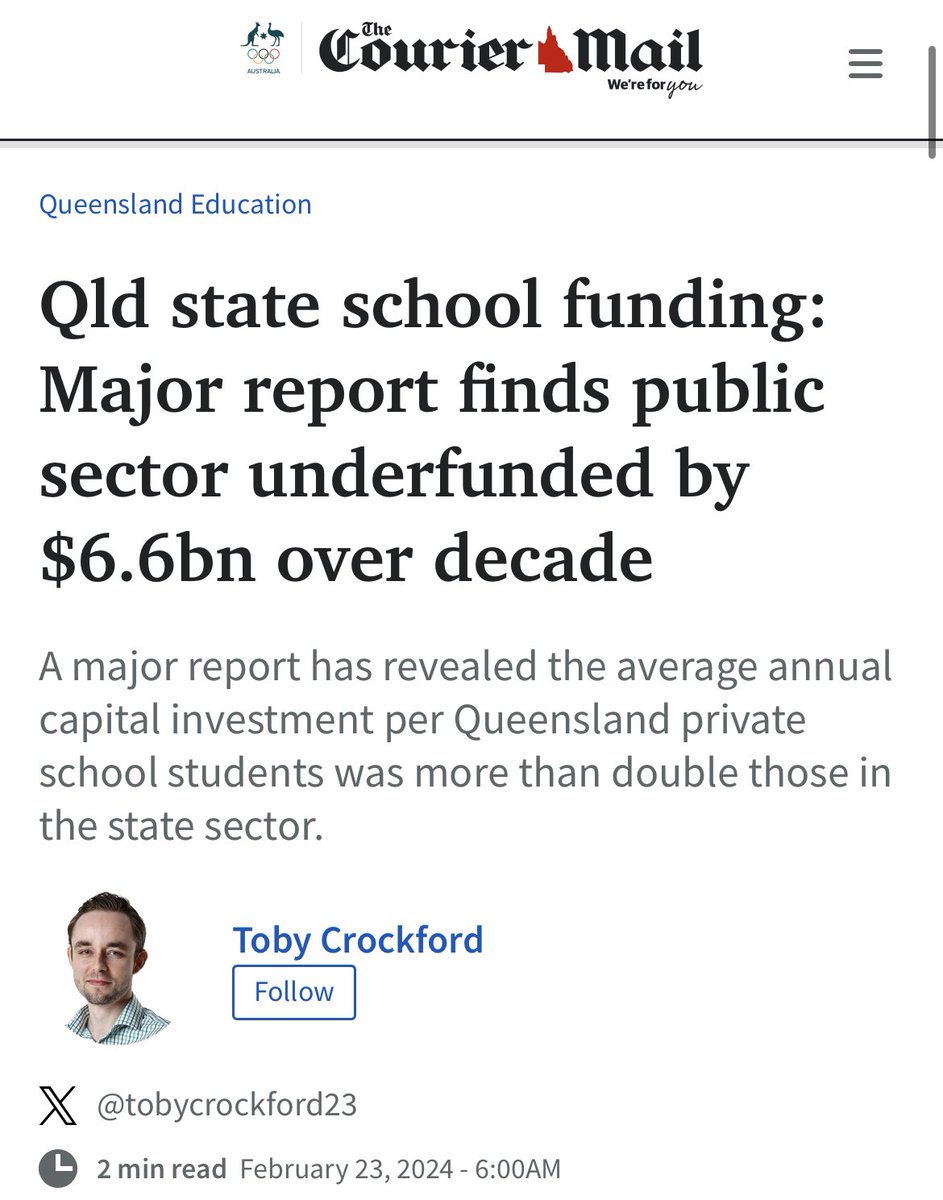 Only 1.3 per cent of public schools are fully funded compared to 98 per cent of private schools, and that inequity in recurrent funding is contributing to an unacceptable national $30 billion divide in spending on new and upgraded schools. #auspol

<a href="/JasonClareMP/">Jason Clare MP</a> <a href="/AlboMP/">Anthony Albanese</a>