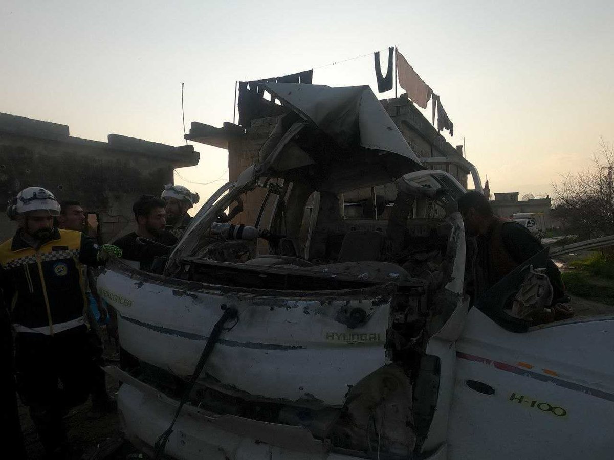 A dangerous approach to attacks on northwestern Syria... booby-trapped marches threaten the lives of residents
 Six suicide drone attacks targeting Al-Ghab Plain today Thursday February 22
 To read the full report: bit.ly/49Li5ZS
 #White_Helmets
 Assad_killedthe Syrians