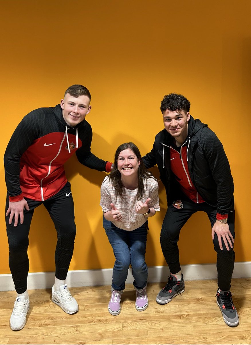 Helen Hays (@helendhays) on Twitter photo When you ask <a href="/anthony_patter1/">Anthony Patterson</a> and Jenson Seelt <a href="/SunderlandAFC/">Sunderland AFC</a> to crouch because they’re so tall but you do it too 😆 Top lads giving some time for <a href="/SAFCFoL/">Foundation of Light</a> ❤️🤍 When you ask <a href="/anthony_patter1/">Anthony Patterson</a> and Jenson Seelt <a href="/SunderlandAFC/">Sunderland AFC</a> to crouch because they’re so tall but you do it too 😆 Top lads giving some time for <a href="/SAFCFoL/">Foundation of Light</a> ❤️🤍