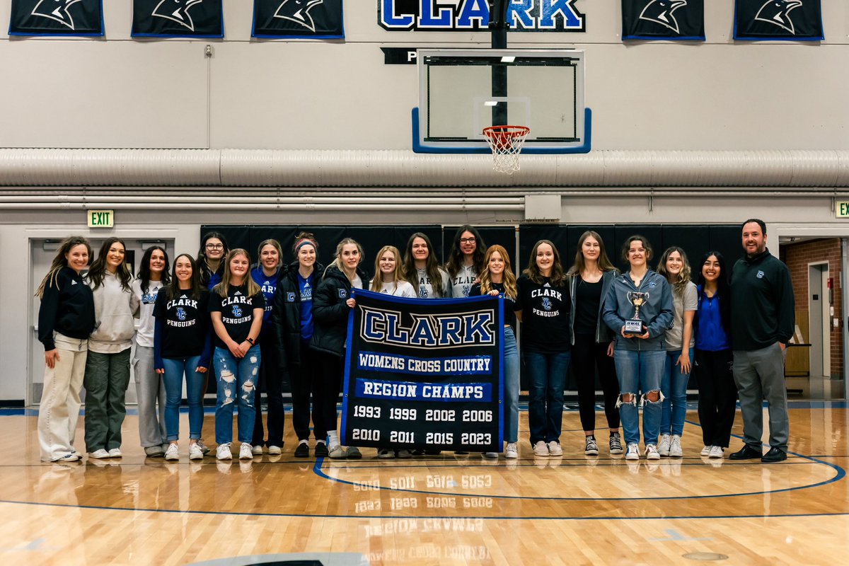 Clark College XC/T&F (@college_xc) on Twitter photo Shoutout to <a href="/ClarkPenguins/">Clark Penguins</a> for recognizing our team with a banner ceremony last night at halftime of men’s basketball. #ClarkKindaCulture Shoutout to <a href="/ClarkPenguins/">Clark Penguins</a> for recognizing our team with a banner ceremony last night at halftime of men’s basketball. #ClarkKindaCulture