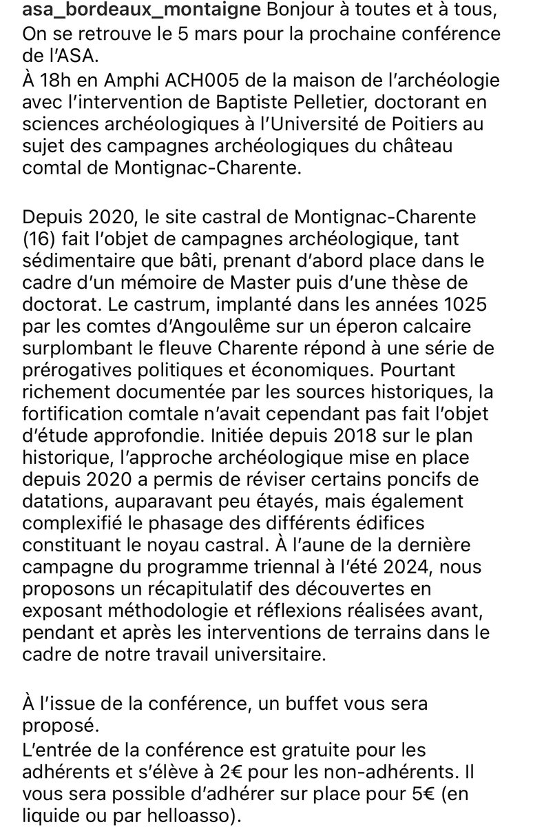 On se retrouve le 5 mars à 18h en Amphi ACH005!