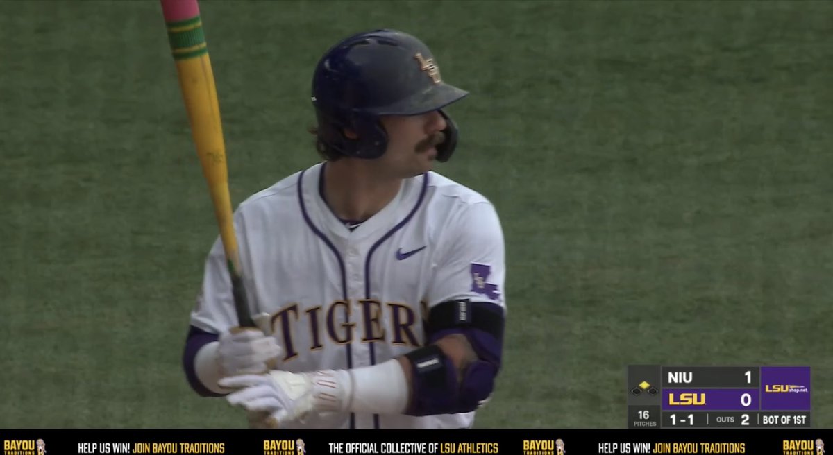 LSU DH Hayden Travinski is batting with a No. 2 pencil ✏️