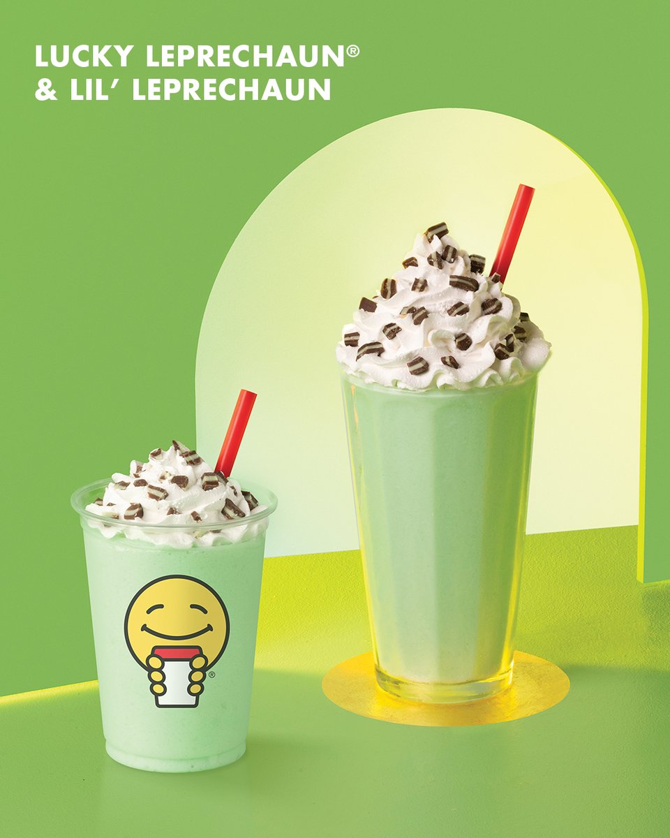 Count your lucky stars, the 🍀 Lucky Leprechaun 🍀 has returned! 🌈 ✨🍀 and it's more than a wee bit magical! #luckyleprechaun #springmenu #scootonaround #scooterscoffee