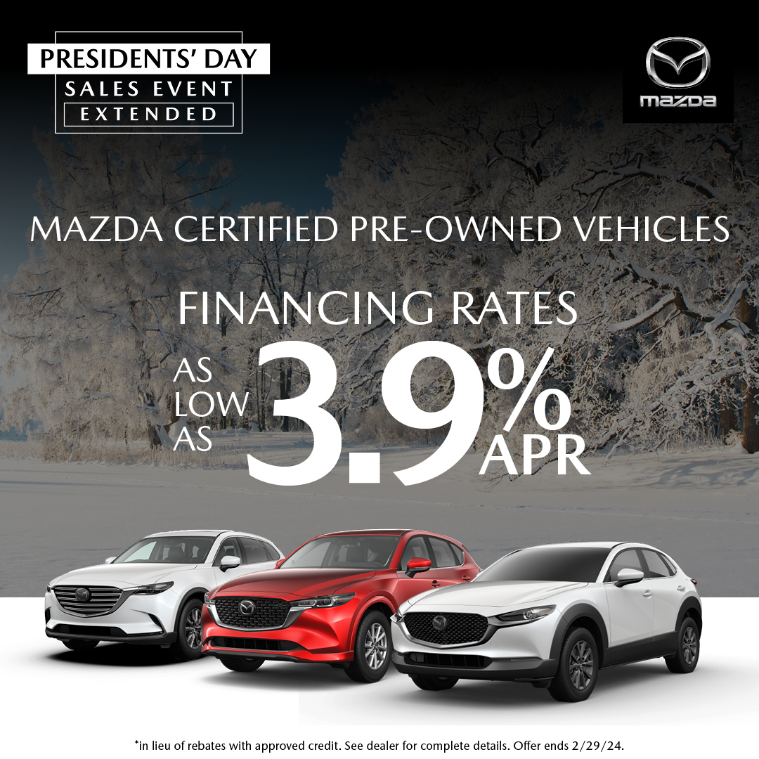 PeruzziMazda's tweet photo. Come visit us during this last week of our Extended Presidents Day Sales Event at Peruzzi Mazda!
Ends on February 29th 2024 https://t.co/k4uxKPamkQ