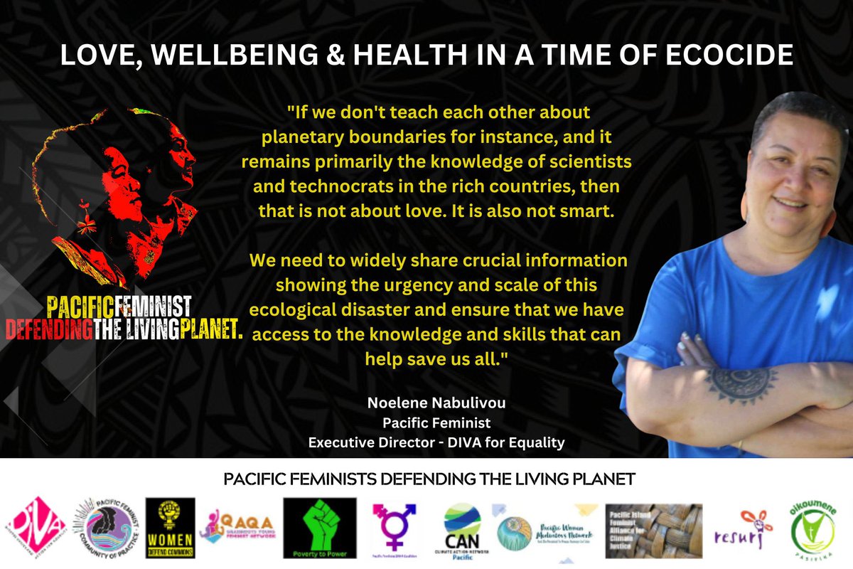 pacfemcop's tweet photo. We are Pacific people.
We are feminists.
We are sharing crucial info through wide, deep social movements.
Join however you can, wherever you are.

#PlanetaryBoundaries #CSW68
#PacificTriennial #PHRC3 #AWID
#MovementsMatter @lotupasifika
@PIFA4CJ
@RESURJ
@PacWPSMediators https://t.co/Lgg7zN8oaC