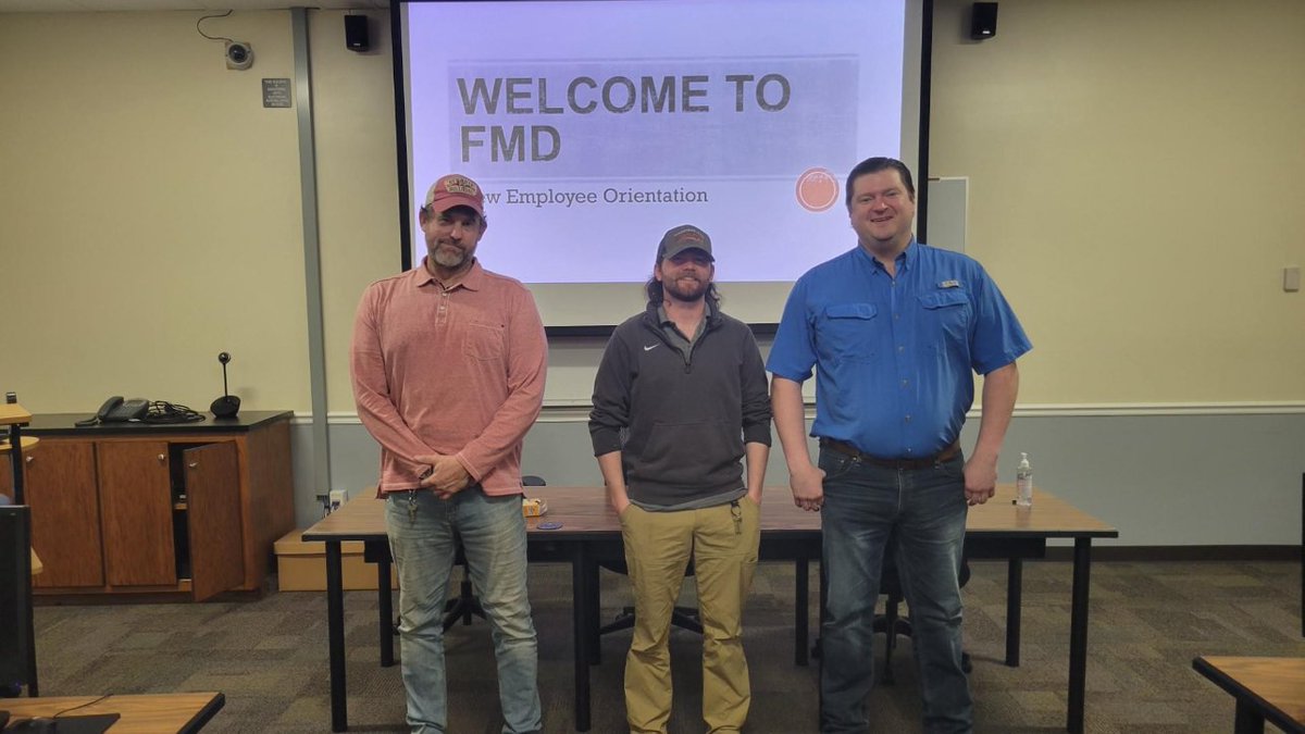 UGAMaintenance's tweet photo. Welcome to our FMD Team, new employees!
L to R: Andrew Hafer- South Zone, Kolby Keim- South Zone, &amp; Charles Cross- O&amp;M
Not pictured: Andrew Pinckney- BSW, Jason Stancil- Grounds, Sandra Mosquera BSW, &amp; Tamika Chandler- BSW https://t.co/fSq1ApZSdb