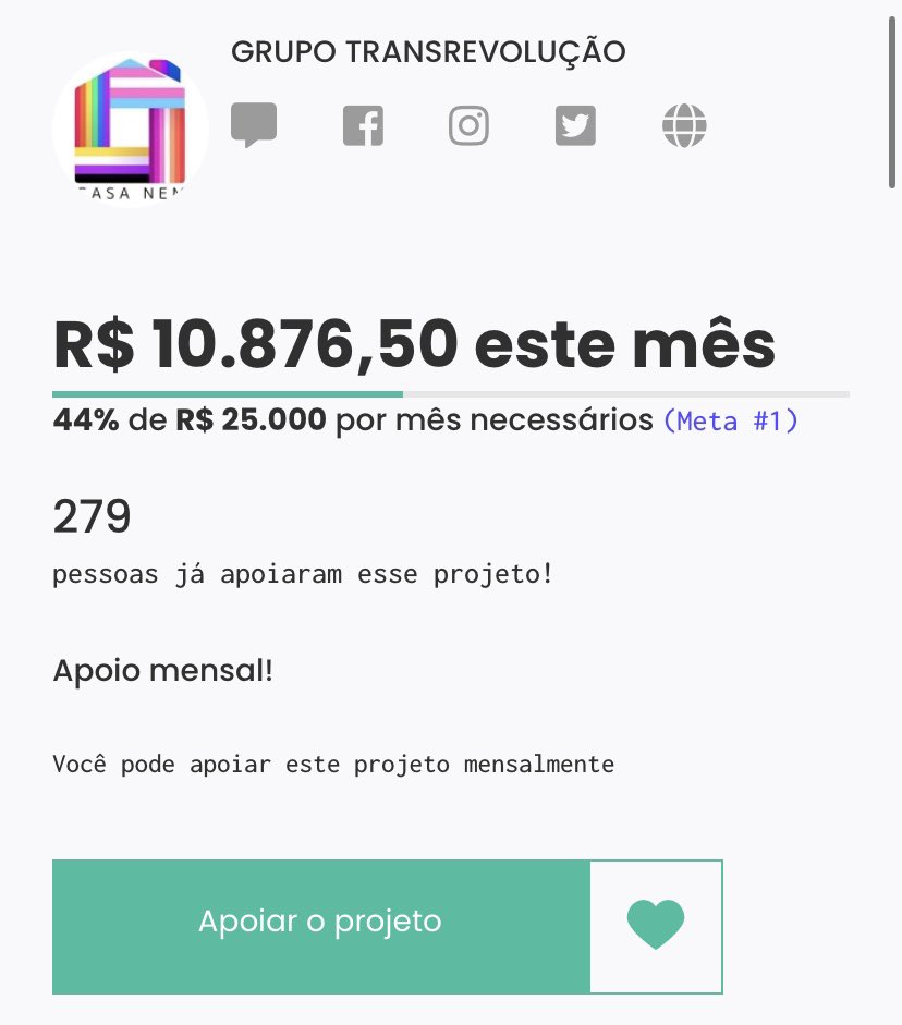 Nós precisamos da ajuda de vocês para conseguirmos bater a meta do nosso financiamento e manter vivos nossos projetos e suporte mensal que damos para a comunidade LGBTQIAPN+ indígena e preta carioca, por favor nos ajudem! 

pix: casanem2016@gmail.com

evoe.cc/casanem