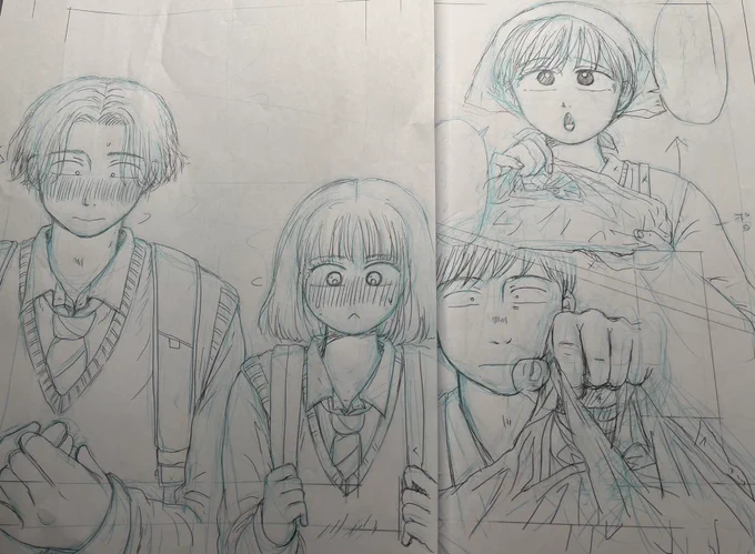 下絵つっこんどく箱に「青春は変態」とかの下絵があったので、これを数枚持っていこうかと… 