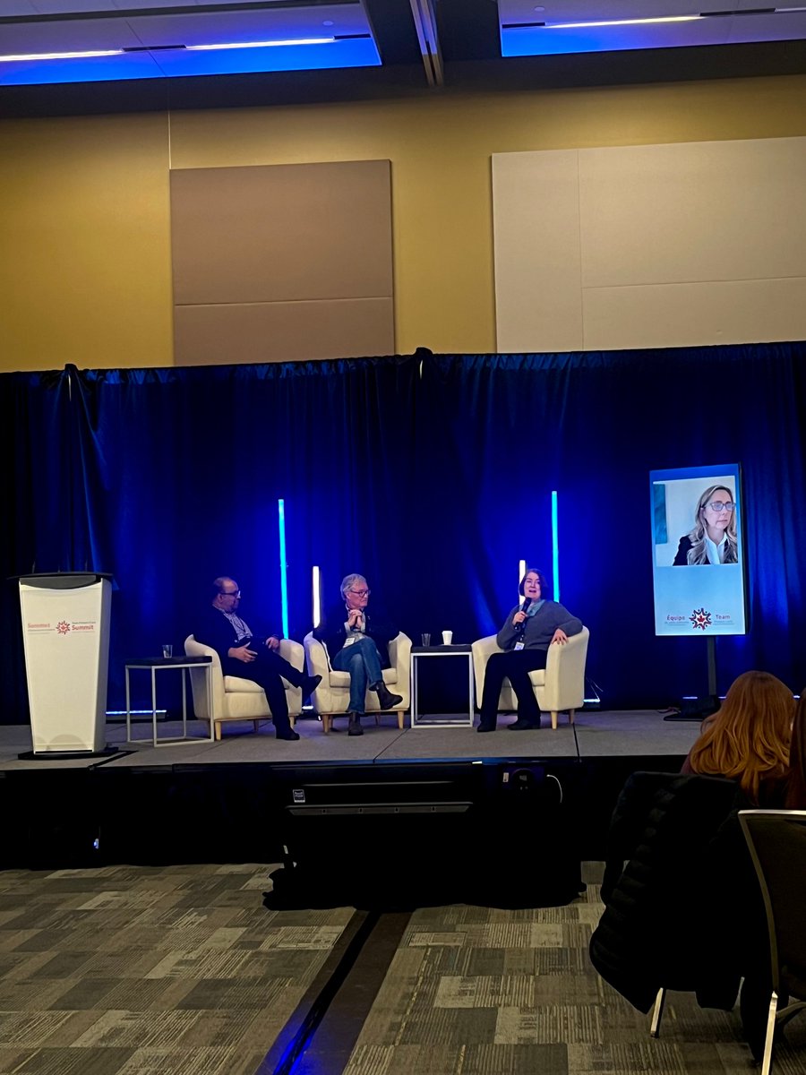 Our third panel of the day is hosted by @ManiateJ from @EqHSLab with Jeff Turnbull from @ottawa_inc, @Instinctsatwork from @at_instincts and Eileen Patterson from Health Innovation Group (HIG). #TrainingForTransformation