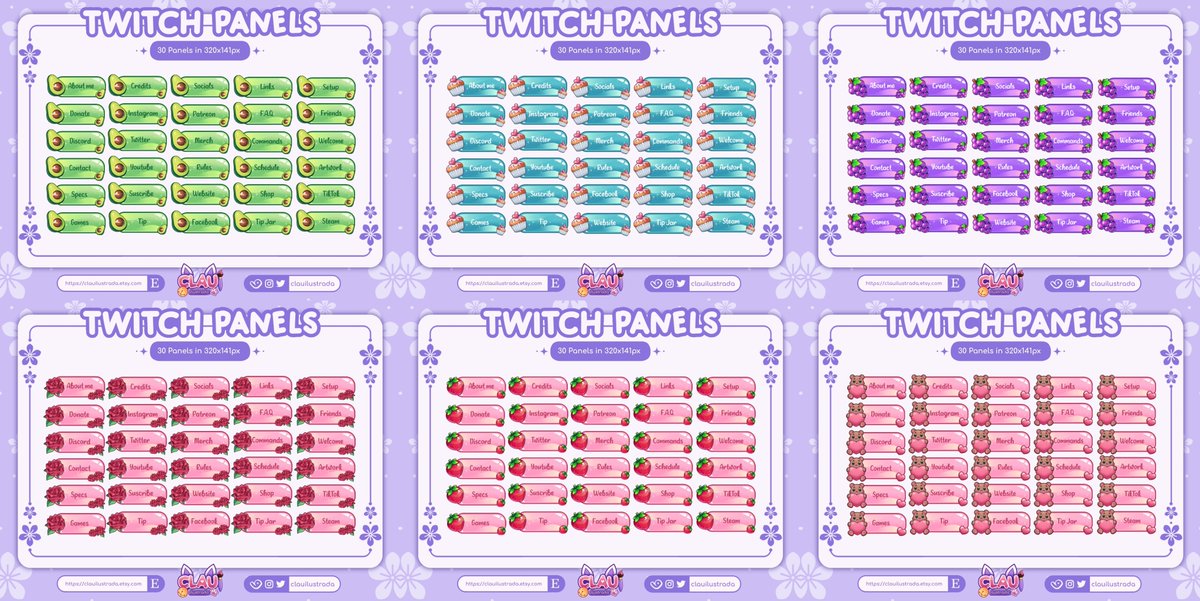 💖New Twitch Panels in my Etsy shop💖

Visit my Etsy shop and enjoy the 25% discount that remains valid until the end of February!

clauilustrada.etsy.com

#twitch #twitchpanels #twitchgraphics