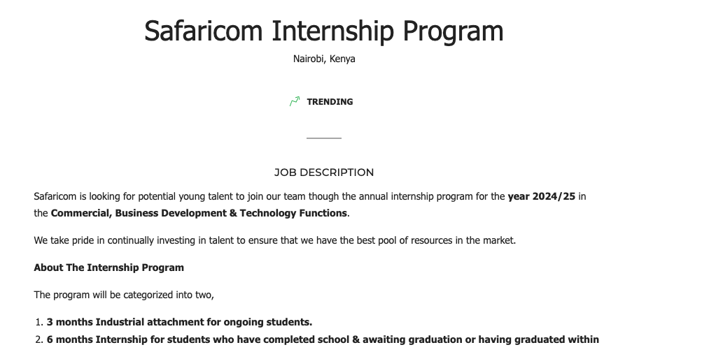 SafaricomPLC internships are open, max this opportunity to grow your careers at an early stage
egjd.fa.us6.oraclecloud.com/hcmUI/Candidat…  
#developers #recentGraduates