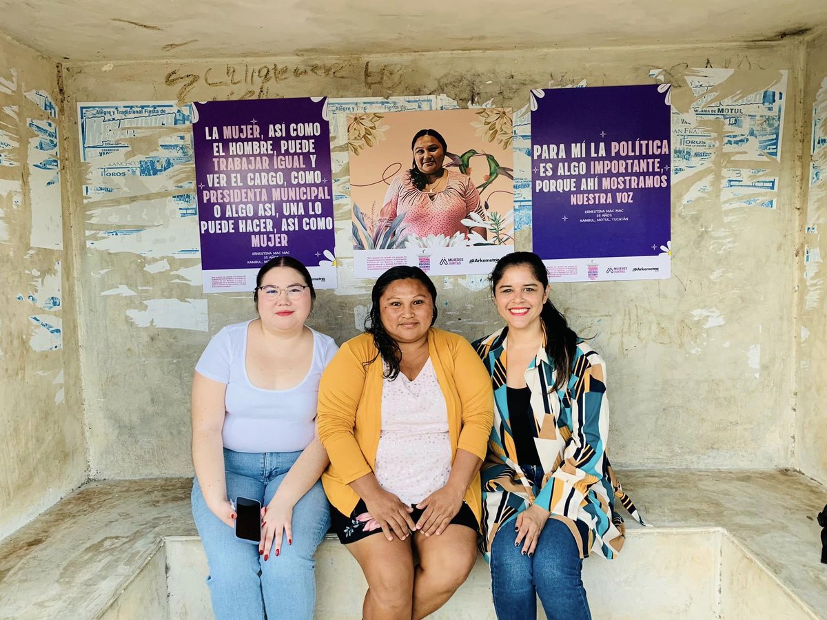 Ernestina Mac Mac actual comisaria de Kambul, en Motul es un orgullo.🙂💜 Liliana Hernández Santibañez y Kelly Puc Vazquez llevamos a cabo una entrevista hace unos meses y ahora algunas de sus frases están colocadas en el espacio público ♥️.

#PNIPPM