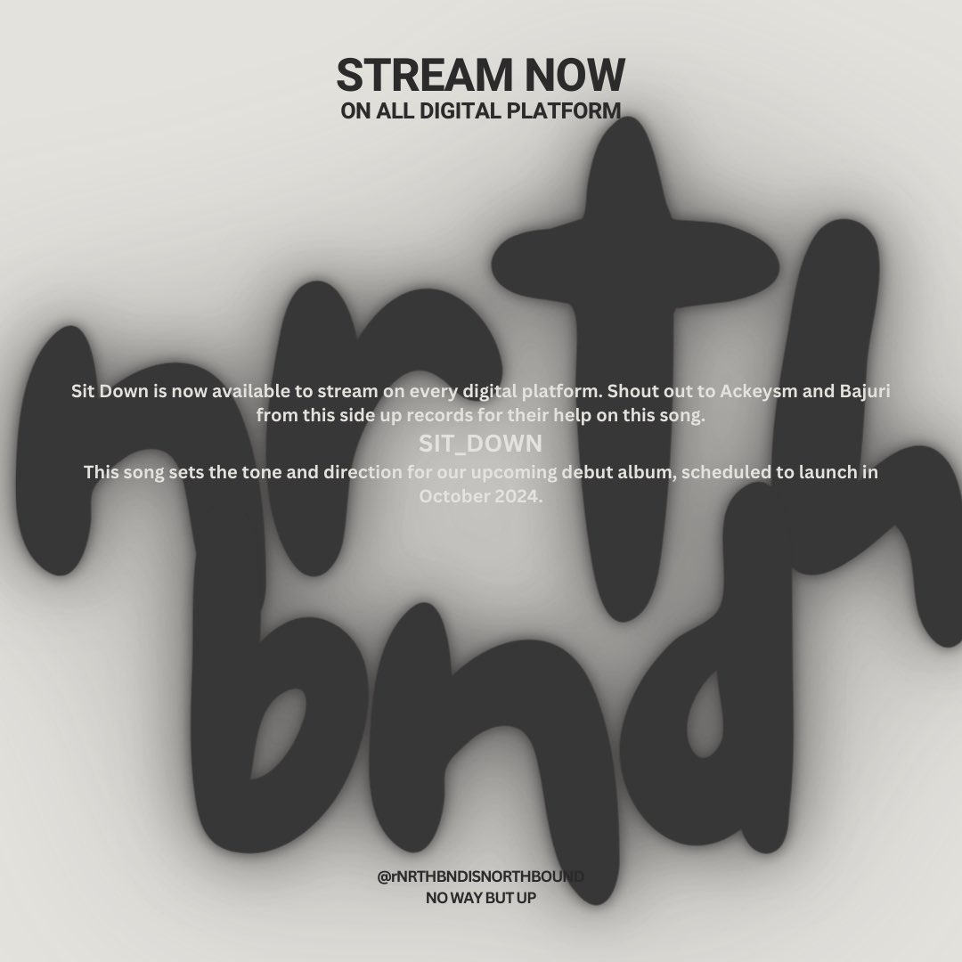 northboundbxtch's tweet photo. #NRTHBND #SITDOWN IS OUT ON ALL DIGITAL PLATFORM | OFFICIAL MUSIC VIDEO OUT 9PM | 230224 | LINK IN BIO https://t.co/aYkx8TNJKS