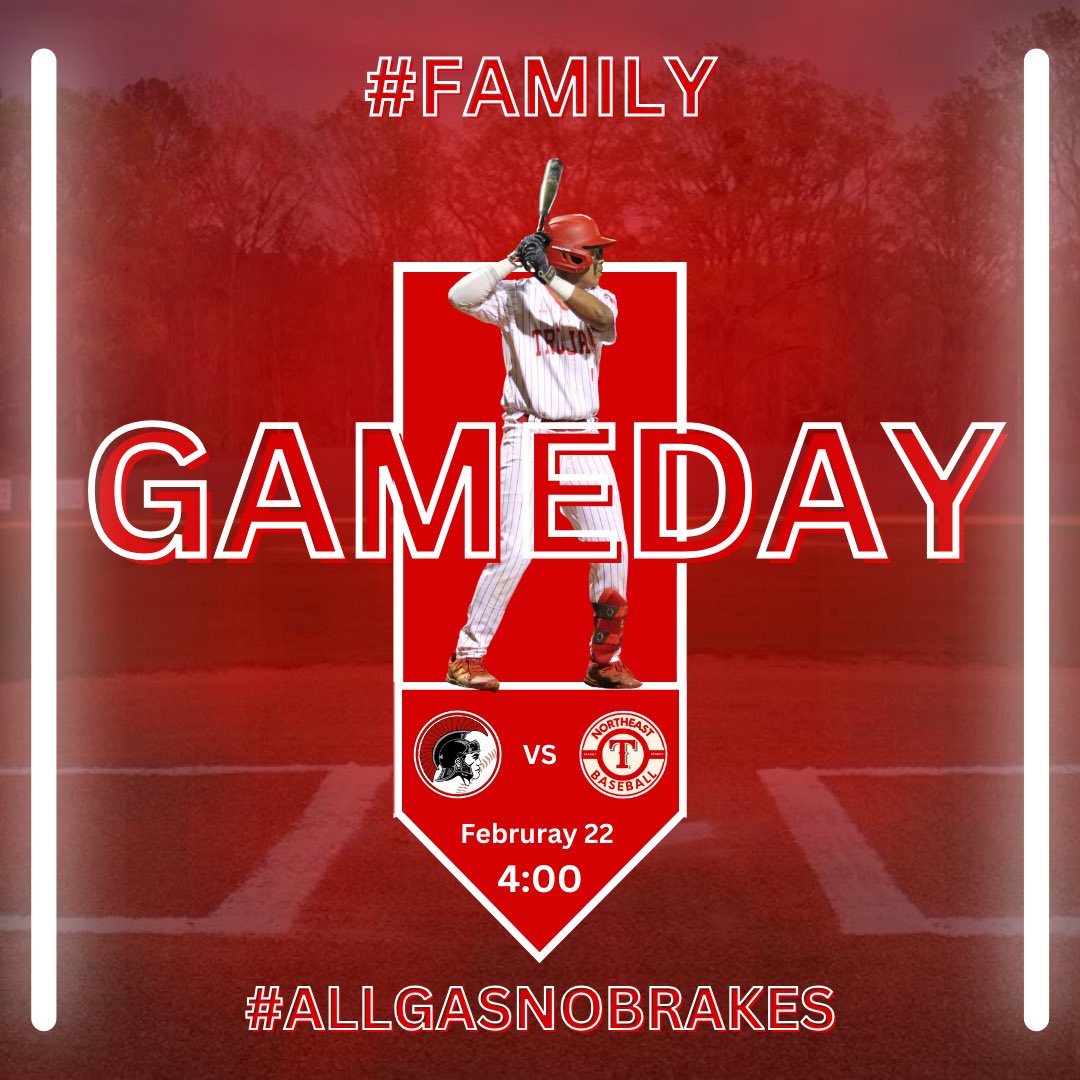 Gameday!!! The Trojans take on West Marion today in day 1 of the Mid Mississippi Classic! Game will be played at Ridgeland High School! First pitch 4:00! See you there! #Family #AllGasNoBrakes