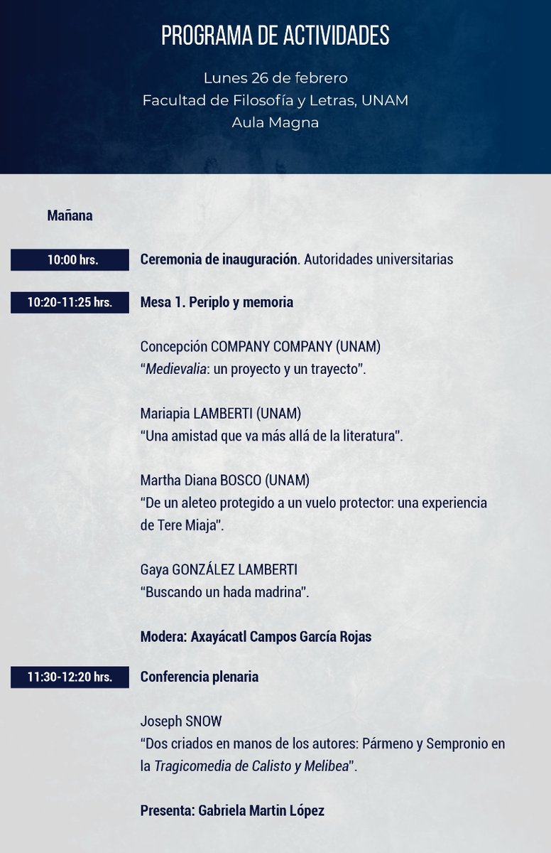 filos_unam's tweet photo. #Homenaje
María Teresa Miaja de la Peña
📆26 y 27 de febrero
⏰10:00 H
#Consulta el programa completo 👇

@FES_ACATLAN @IIFL_UNAM https://t.co/hnv49AO6m9