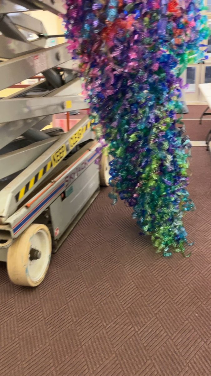 Here is the video. #highschoolart #fineart #sculpture #chihuly #recycled #artteacher #ccsd