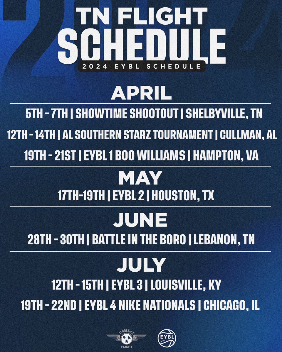 Summer schedule!