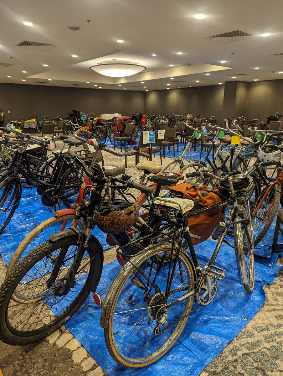 A room full of bikes? Where else but the #WinterCyclingCongress! ❄️🚲 Excited to get started on day 2!