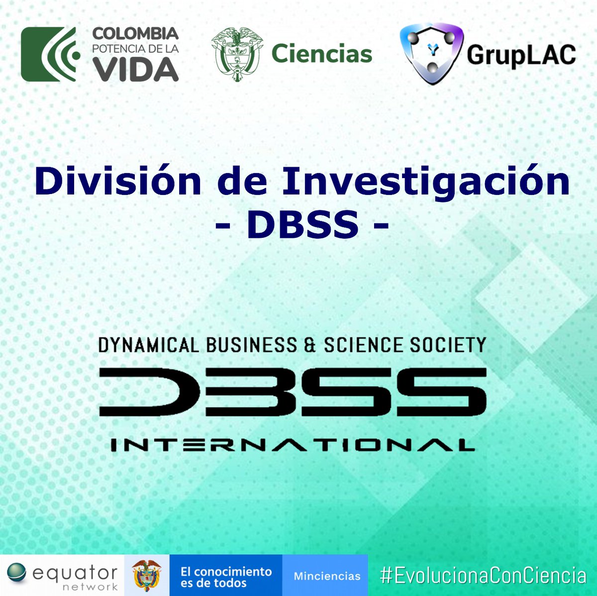 TeamDBSS's tweet photo. #EvolucionaConCiencia
¿Sabías que la División de Investigación de DBSS cuenta con un directorio como grupo de investigación en MinCiencias?
Si quieres echar un vistazo, te dejamos el link:
https://t.co/qIg4s9YHWQ
#TeamDBSS #Investigación #DBSS #Ciencias #Research https://t.co/ykgCxJdWIU