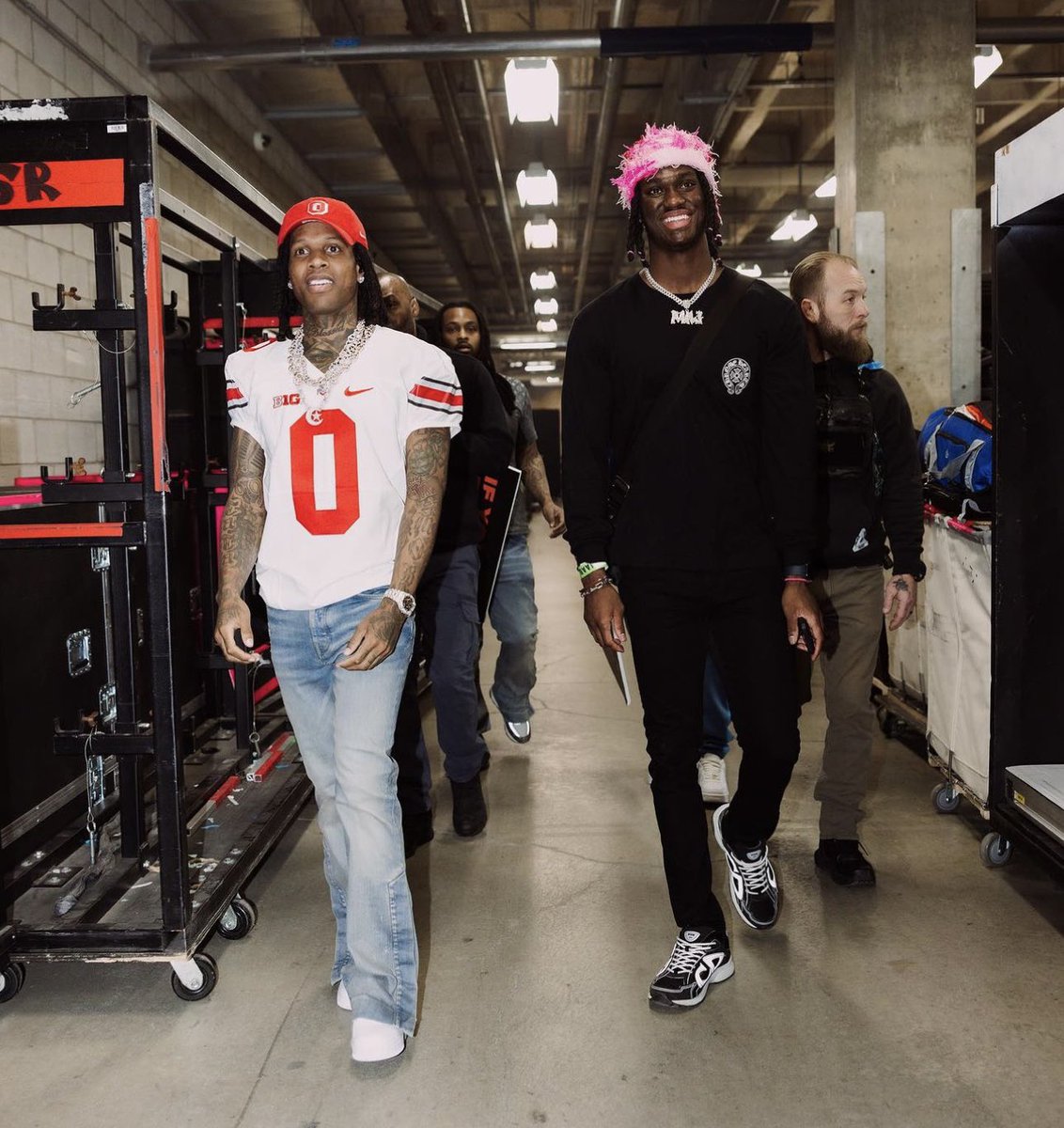 Lil Durk rocking the Ohio State gear with Marvin Harrison Jr. 🔥🔥

Just a couple of 🐐’s.