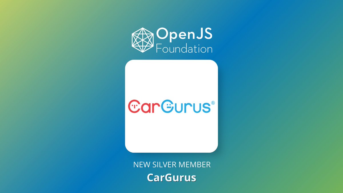 openjsf's tweet photo. CarGurus joins the OpenJS Foundation 🚗✨

CarGurus uses OpenJS projects to deliver high-quality code and enhance customer experiences and encourages their engineers to collaborate, innovate, and give back to the open source community. 

Read more: https://t.co/CedgHQegMG https://t.co/rYphcTHePh