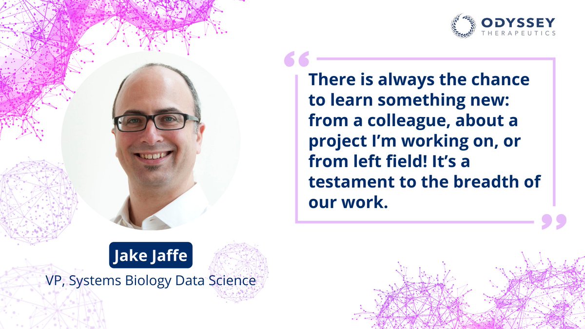 Introducing Jake Jaffe, #TeamOdyssey VP of Systems Biology Data Science. Jake was drawn to Odyssey's commitment to advanced computational methods in drug discovery. Outside work, he builds contraptions like a Zamboni to resurface ice on a frozen pond so his kids can play hockey.