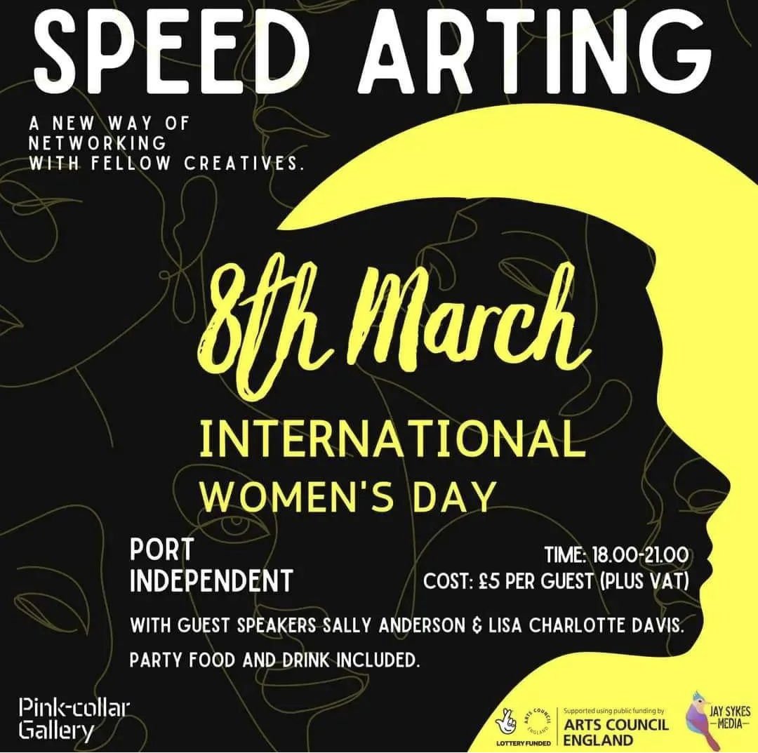 Speed Arting A new way of networking for creatives. International Women's Day - 8th March! Port Independent 6-9 pm £5 per guest (plus vat) Food and cocktails are included! ☕🍹🍰🥪 Ticket link in my bio. @JaySykesMedia @PortIndependent @ChangeRelations