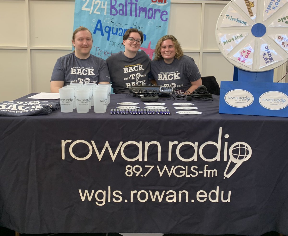 Today is the 10th annual @RowanUniversity Day of Giving event! Rowan Radio is broadcasting live from the Chamberlain Student Center until 2pm. Stop by and say hello! You can support Rowan Radio until 11:59 by heading to go.rowan.edu/rdg24wgls.