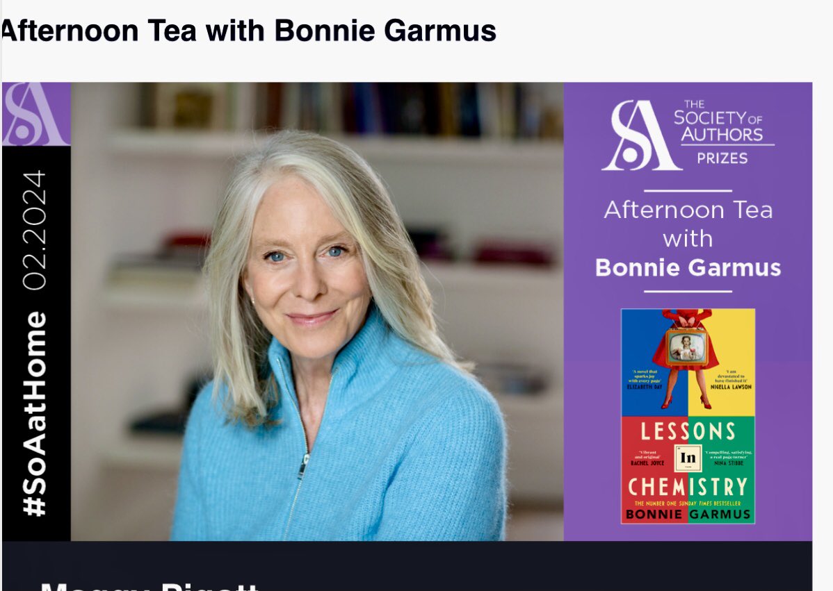 Wonderful to hear #BonnieGarmus, brilliant #author of #LessonsInChemistry with #PiersTorday
 Great advice including #age is irrelevant and finding joy & laughter - her amazing #book delivers both 
Deservedly sold millions, won awards & translated into 42 languages! 
 #SoAatHome