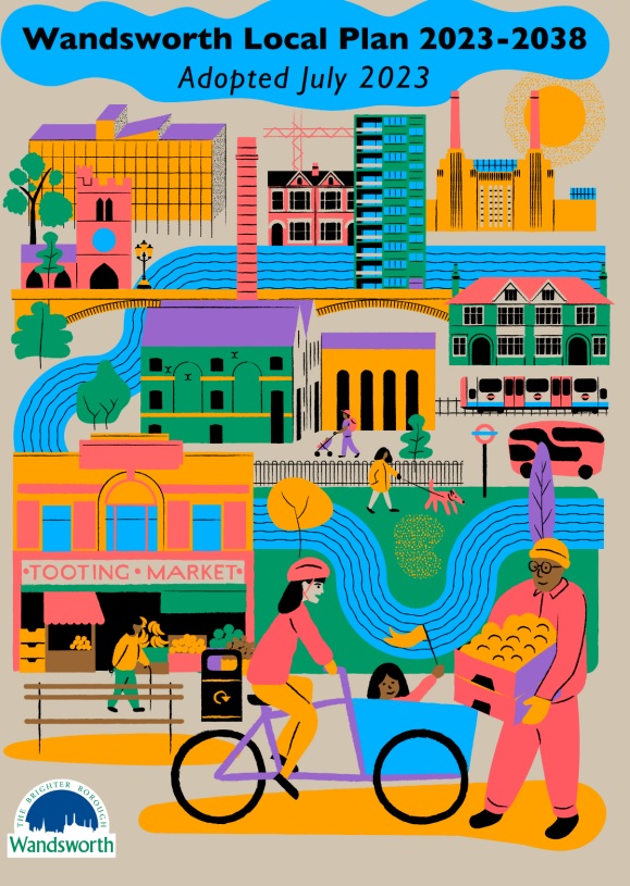 planning documents are rarely works of art, but I actually love this cover of last year's Wandsworth Local Plan. More of this please!