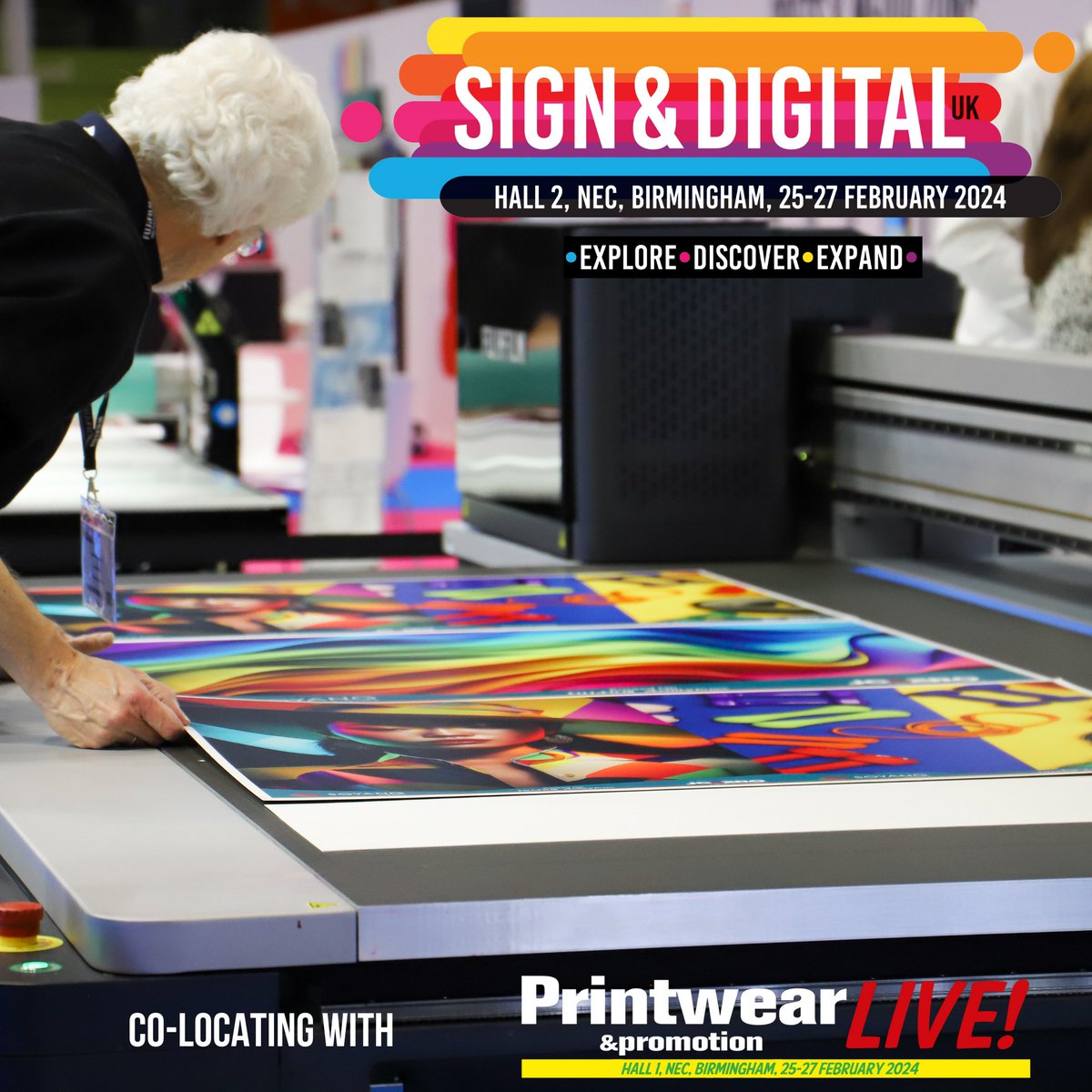 🎉Sign & Digital UK will be co-locating with Printwear & Promotion LIVE! from this Sunday 25th until the 27th February at the NEC Birmingham!🎉 Registering for one event will allow you access to both. Visit our website to register for fast-track entry now! 🏃‍♂️#SignandDigitalUK