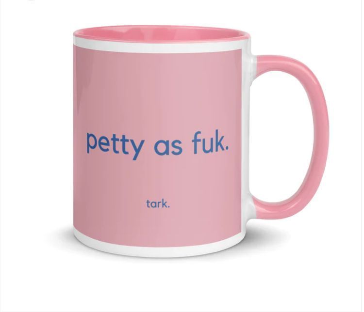 tark ☕️ petty af ceramic mugs in pink 
buff.ly/3T2xvU0 
#mug #muglover #muglove #coffeelovers #coffeetime #teacup #petty #pettymemes #pettypost #PettyTime #pettyquotes #pettylife #pettyastheycome #tark #pinkmug #pinkcup