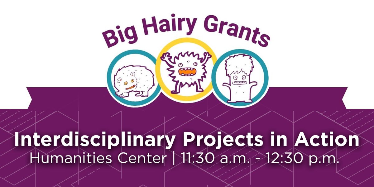 ResearchUTK's tweet photo. Reminder: Join us for a Big Hairy Grants Workshop: Interdisciplinary Projects in Action tomorrow, February 23. This workshop will be held at the Humanities Center from 11:30 a.m. to 12:30 p.m.
Register here: https://t.co/bjmVPVkQg6 https://t.co/5E7cgP9jXB