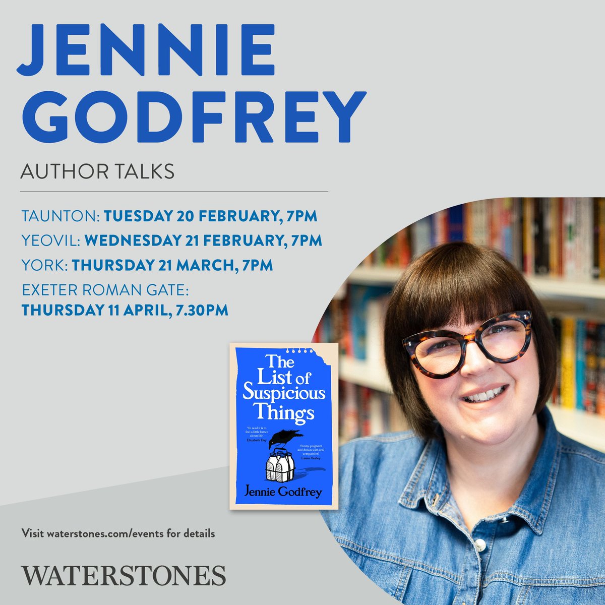 Quick event note from us. Our event with the amazing @jennieg_author has moved to the 11th April! This is an event you do not want to miss! More info here: waterstones.com/events/an-even…