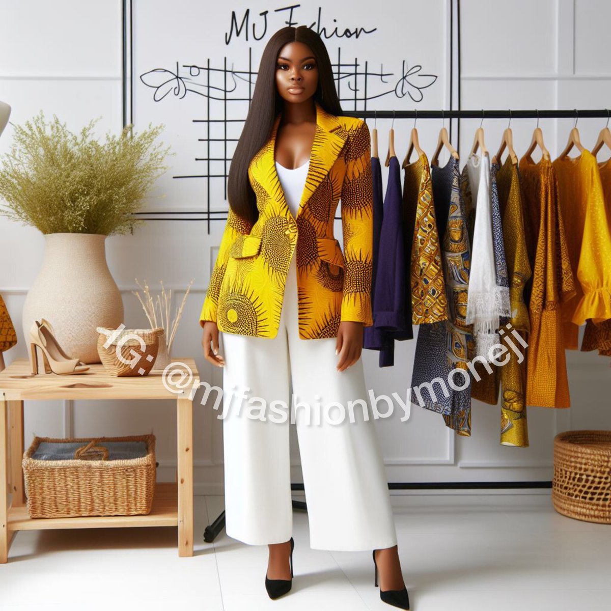 Mjfashionluxe's tweet image. Step up your style with our Ankara blazer and pants combo! DM for inquiries and elevate your wardrobe with contemporary Nigerian fashion. 

#AnkaraStyle #FashionForward #mjfashion