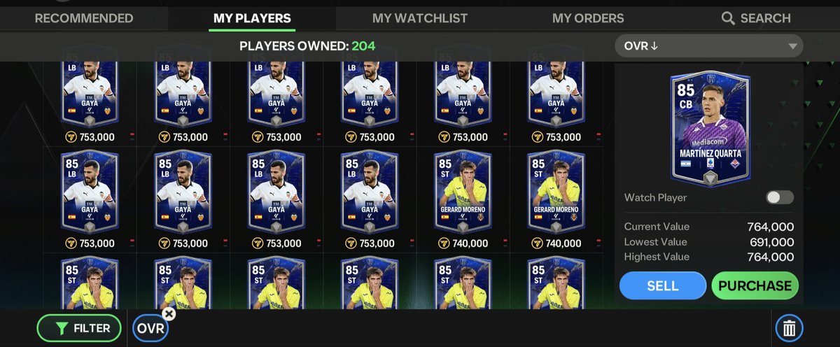 From 680K to about 1 Million 📈
in a very short time 😁
I posted here yesterday 👉 youtube.com/shorts/MCGSmTE… Subscribe and you will find many tips. 
And here 👉t.me/MariusM06
In the weekend, the 85+ Toty cards will be needed for SBC 82-97 🤭 
If the advice was useful RT 🤝