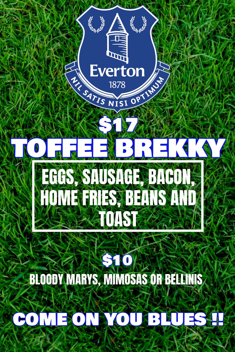 Everton v Brighton - Sat 24 Feb - Kickoff 10am Live w/Sound! #COYB ! ⚽️💙 @Everton @EvertoninUSA @EvertonUSA @NAToffees @nyc_evertonians @EFCdaily_ @EFC_FansForum @TheBlueRoomEFC #toffeebrekkyready #bluebar 😎🎶
