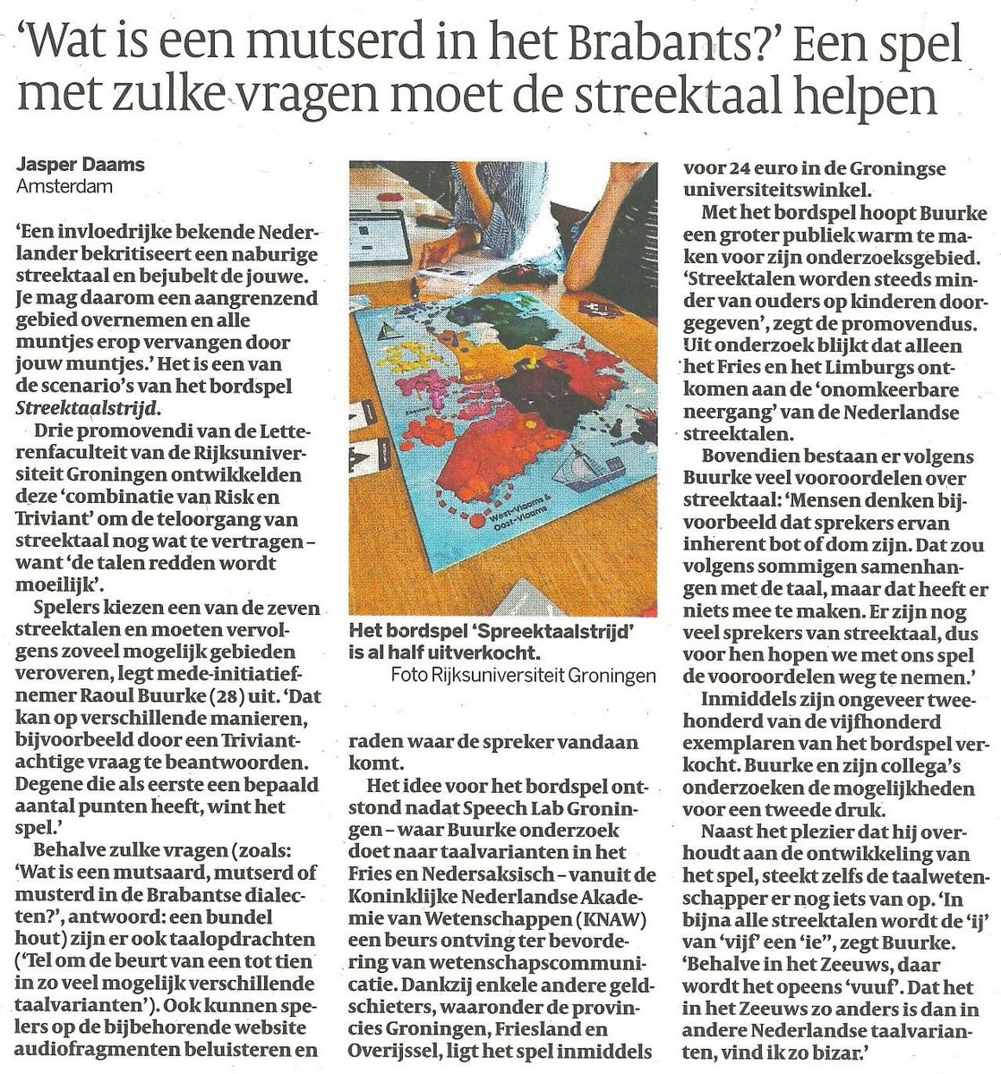 Begrijpelijke maar slordige verwarring van spreek- en streektaal @martijnwieling @raoulbuurke maar wel mooi artikel over Streektaalstrijd!