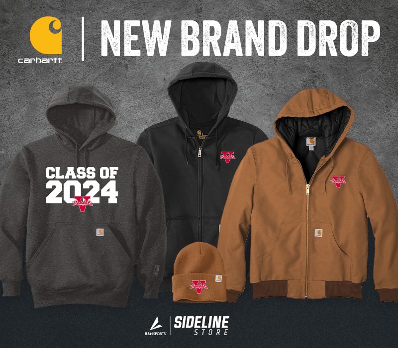 VandalsVjhs's tweet photo. Head’s up, Vandals fan! Shop our latest drop and score all your favorite Carhartt hoodies, hats, outerwear and more at Sideline Store. 🙌https://t.co/uy8vswMdo6 https://t.co/pVToJzFaSV