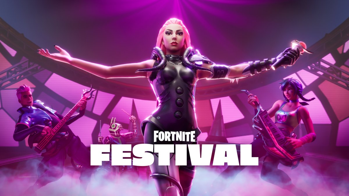 FortniteJP's tweet photo. 君が輝く時が来た。✨

伝説的なスーパースターLady GagaをフィーチャーしたFestival シーズン2：「才能を解き放て」がやってきた！

▼ 詳細はこちら
https://t.co/ML29TiXW9T https://t.co/nG3oRkYnDe