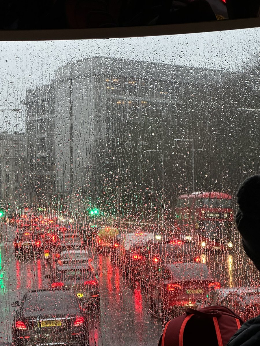 Rain and traffic not dampening spirits!