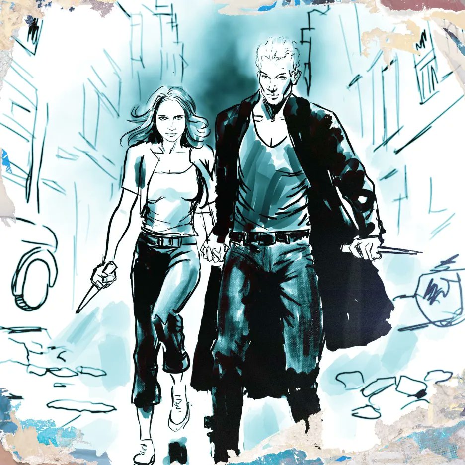 Just Lefty and Righty doin Power Couple things while holding non-dominant hands #spuffy #spikebuffy #fanart