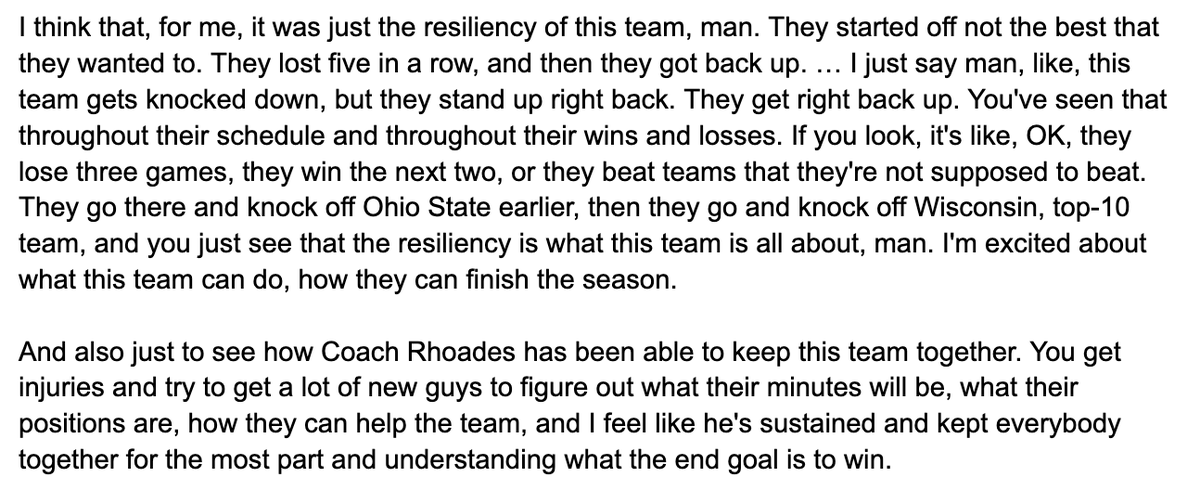 talked with former Penn State guard Tim Frazier (@Timfraz23) about returning to Rec Hall earlier this week & got his big-picture thoughts on the Nittany Lions' season. this prove prescient in last night's win over Illinois