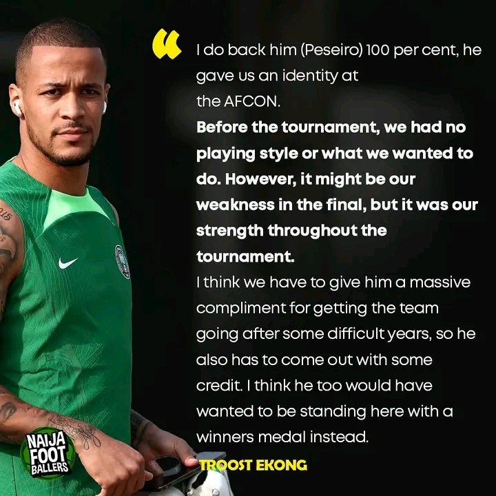 Super Eagles captain William Troost-Ekong in an exclusive interview with CNN World Sports. Swipe left. 

Do you agree? 

#NaijaFootballers